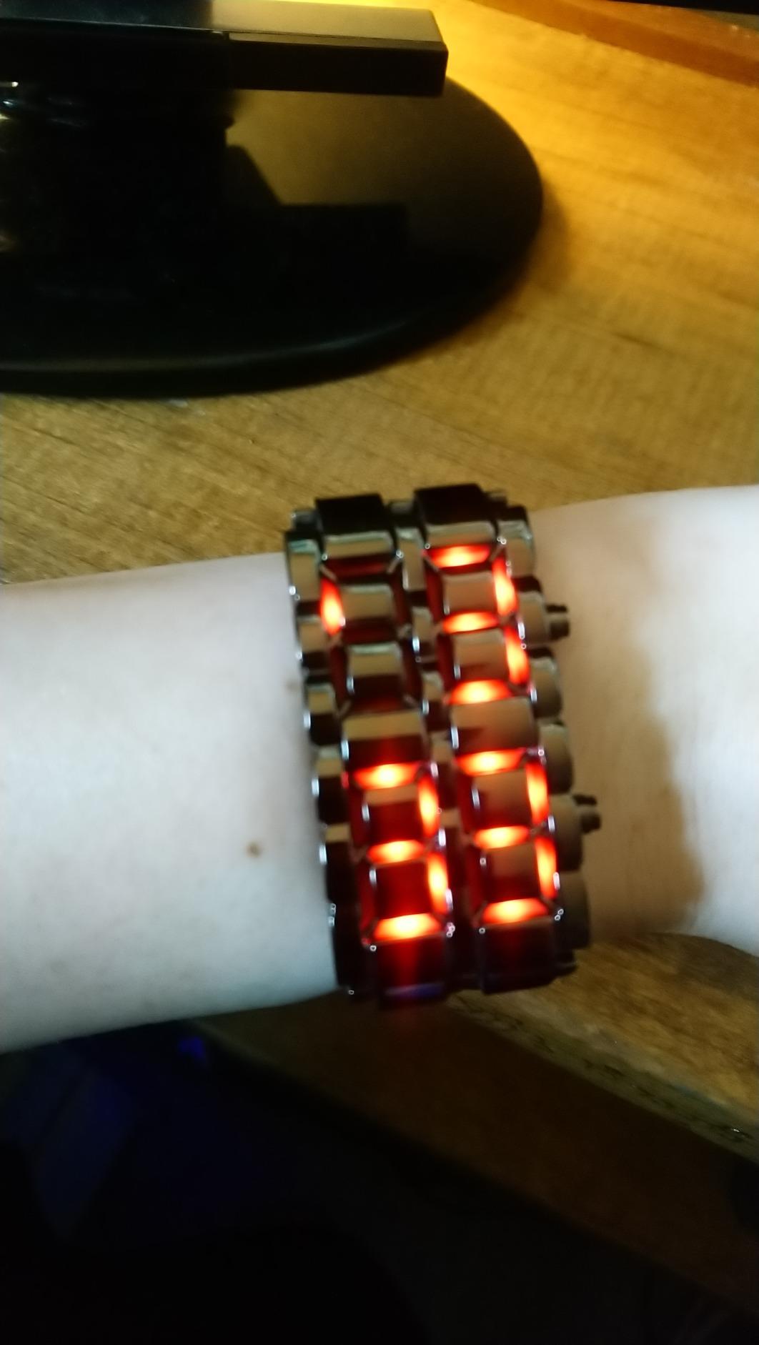 LED lava electronic watch photo review